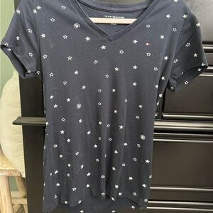 Tommy Hilfiger Women's Navy Star Print Top